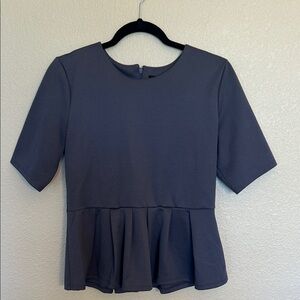 Elegant Gray Peplum Top